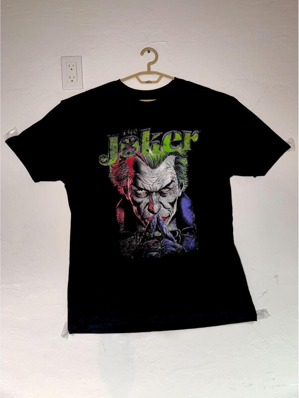 Black Joker Graphic T-Shirt with Front and Back Print